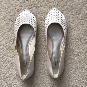 White ballet flats